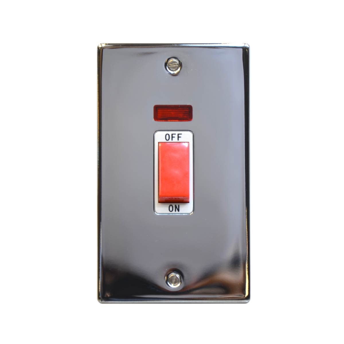 Switch With Neon 1Gang 45Amp T329EB  - Chrome