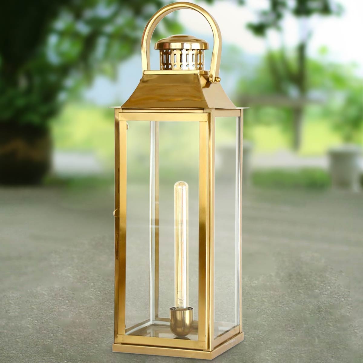 Handmade Stainless Steel Lantern 149349 Large - Gold