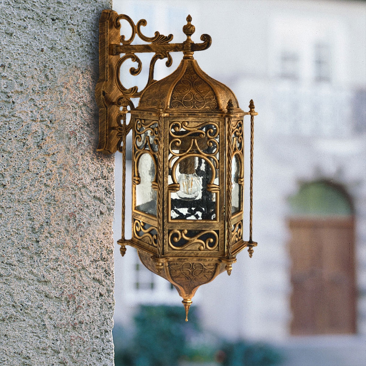 Outdoor Wall Light 8800 Large - Black Gold