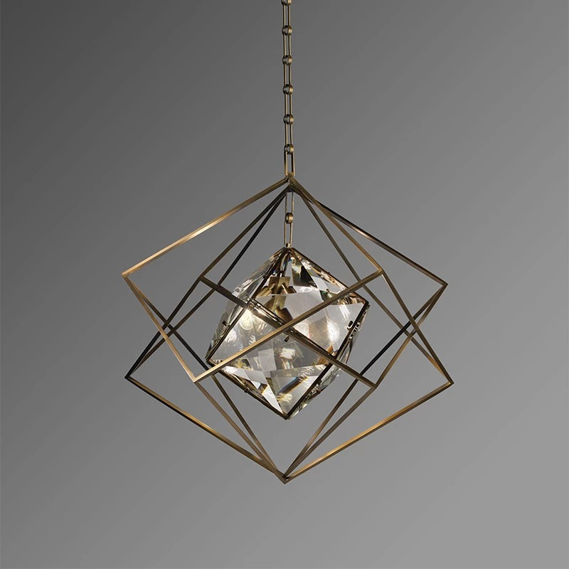 Modern Hanging Light Futuristic LED Geometric 6156- Bronze
