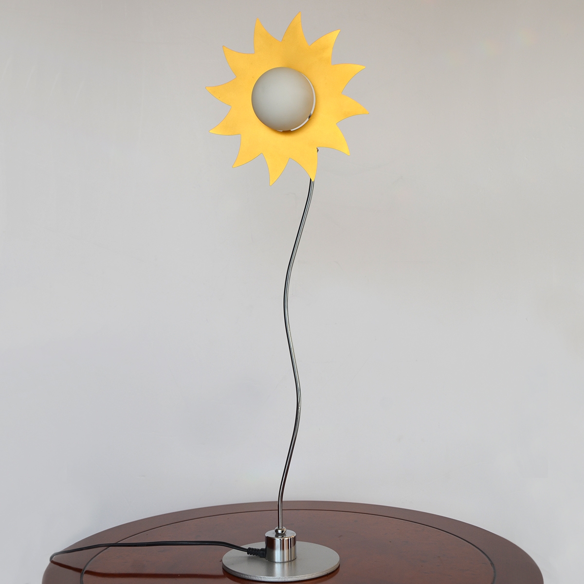 Table Lamp-85509-SUN1xG4 Bulb-White/Chrome