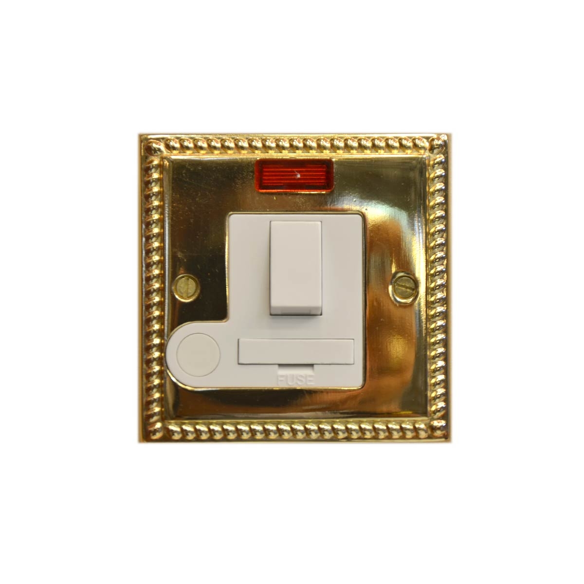 Switch With Neon 1Gang 13Amp T419AB - Brass