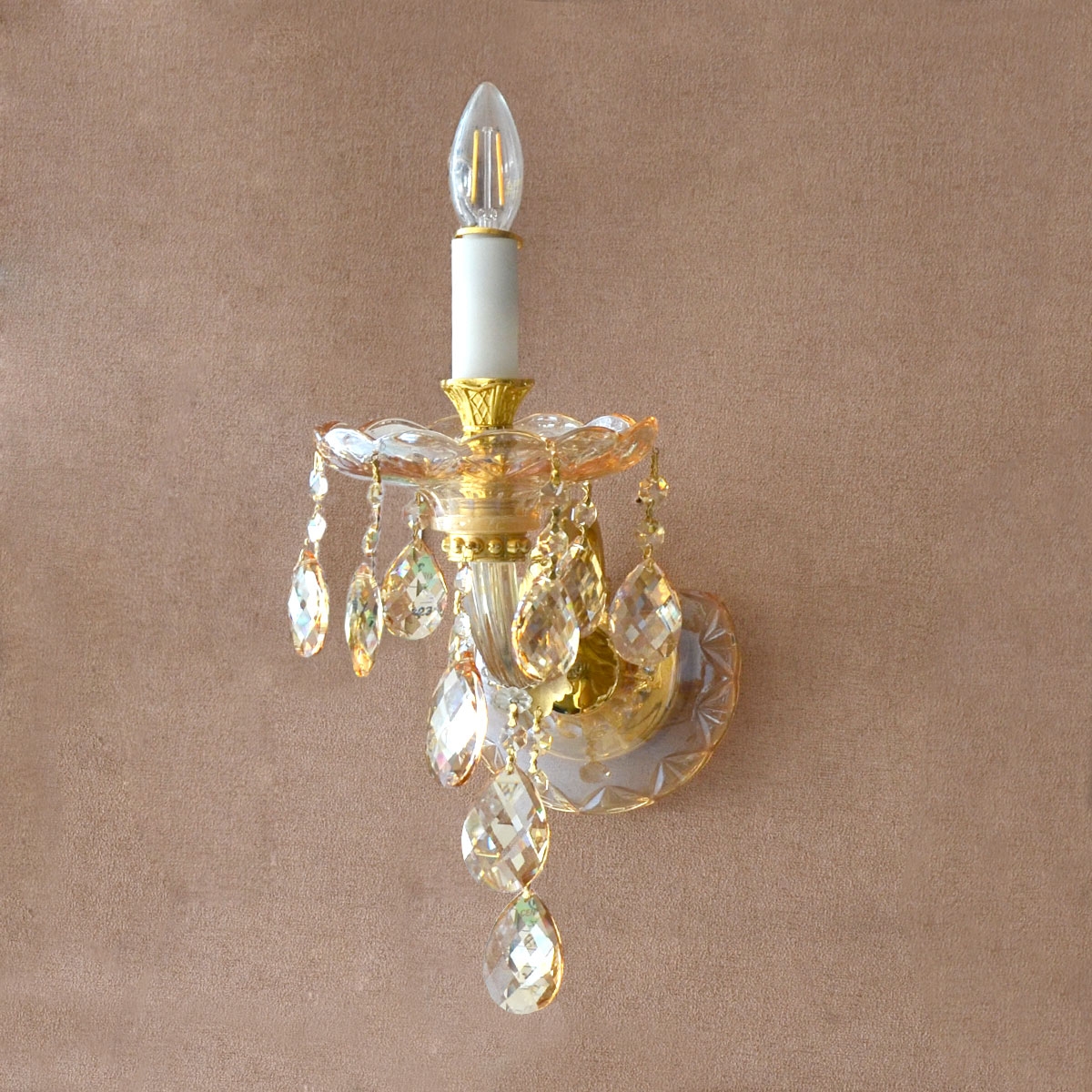 Indoor Wall Sconce -1 Arms-1xE14-Gold