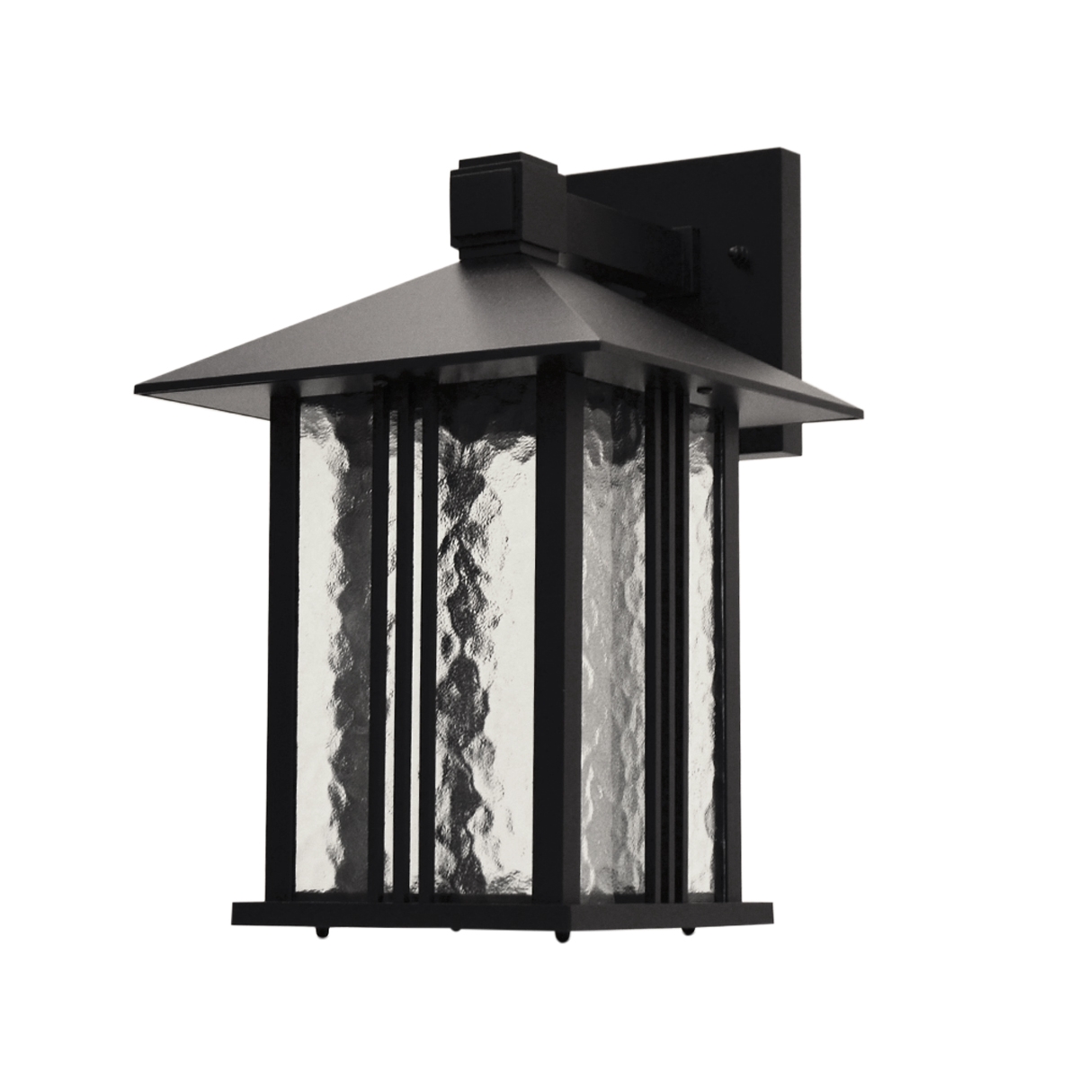 Outdoor Wall Light 1731 Water Glass Diffuser - Black