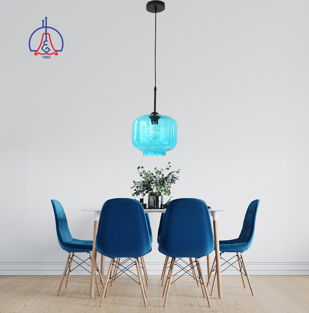 Indoor Glass Pendant Light D130341 - Blue