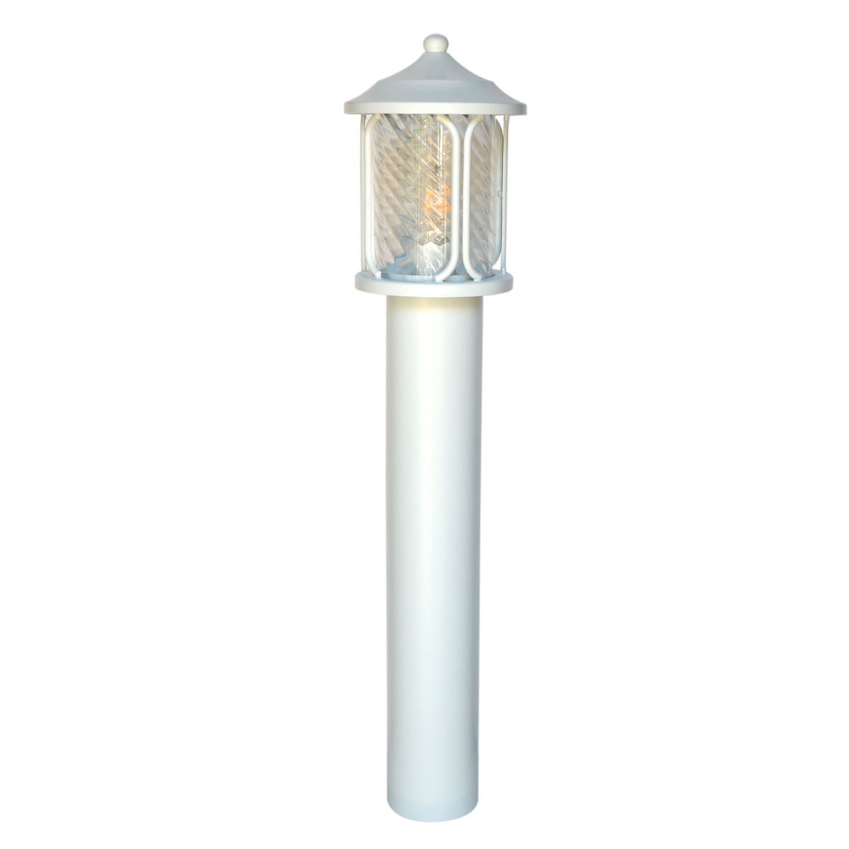 Bollard Light 1804 Water Glass Diffuser - White (Height 82cm)
