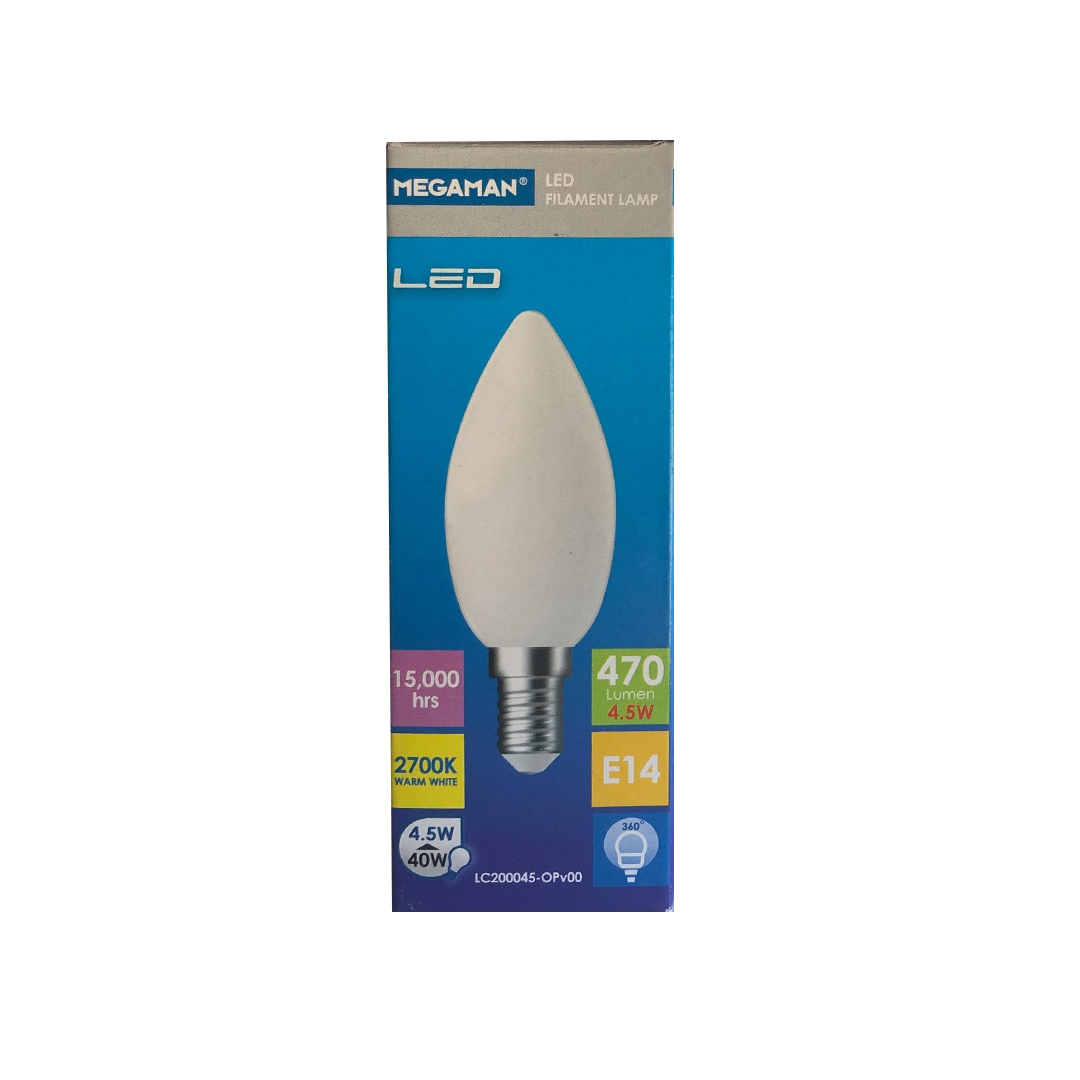 Megaman LED Filament Lamp E14 4.5W 2800K Warm White 