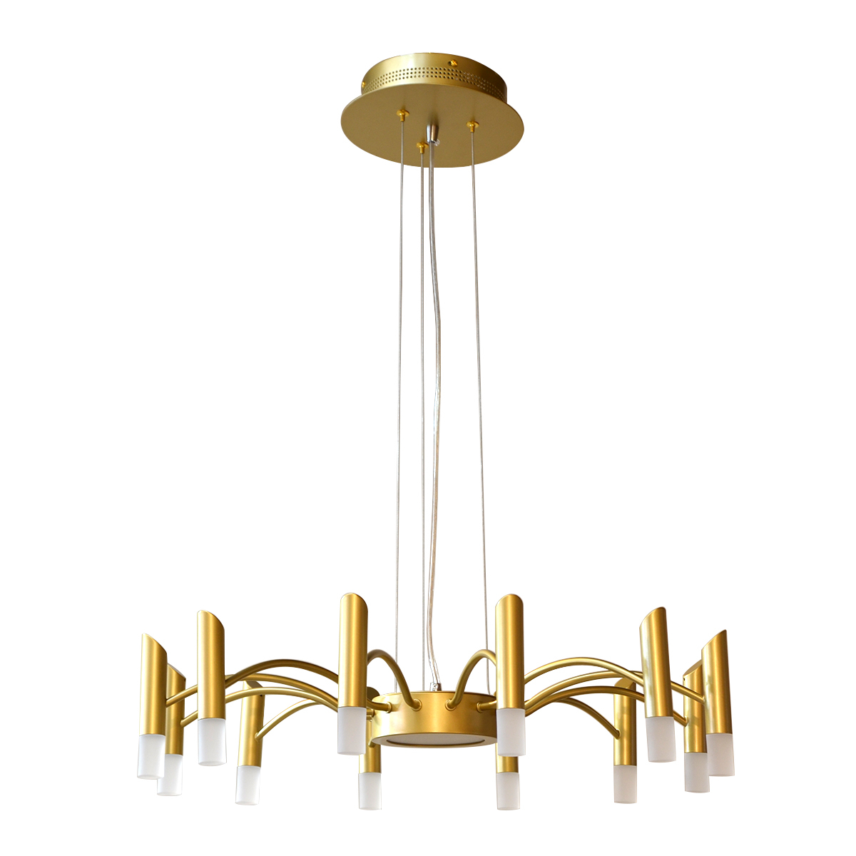 Luxury LED Lexie Chandelier 16 Arms MD2902 96W (3000K) Warm White - Brush Gold
