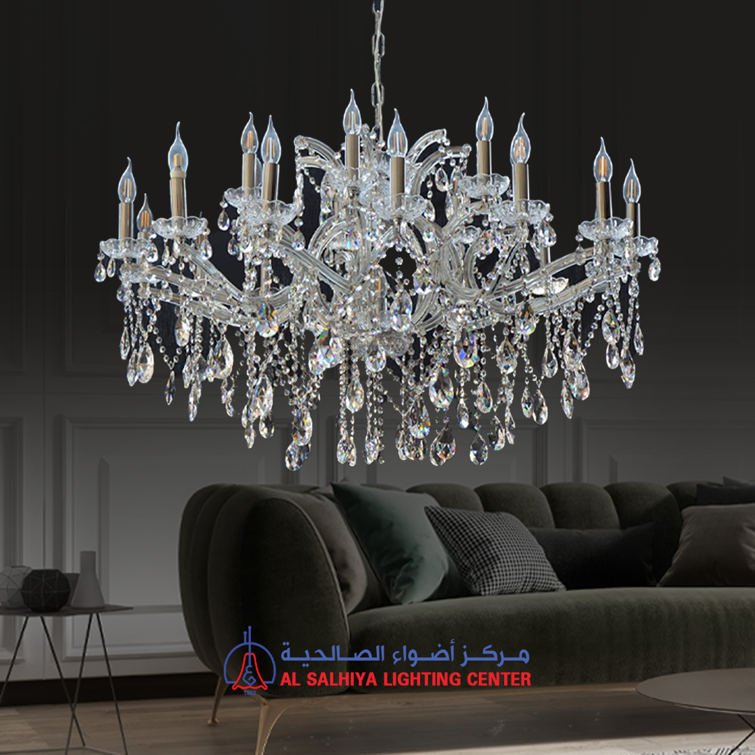 Candle Crystal Chandelier 22 Arms  WT-AL80043 - Silver
