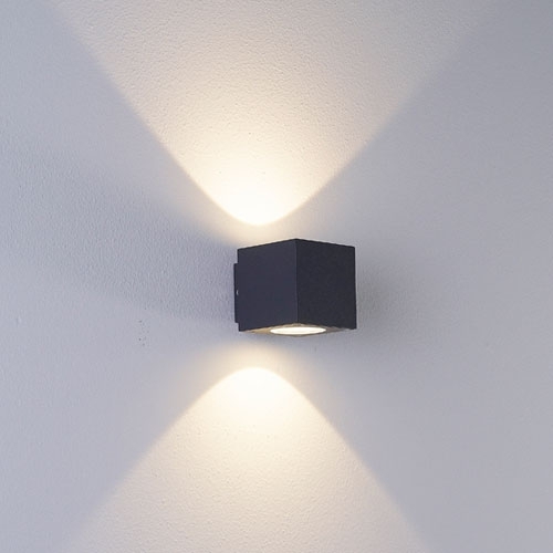 الأضاءة داخلية و خارجية - أضاءة الحائط إلى الأسفل و إلى الأعلى موفر للطاقة - اللون أسود2541 