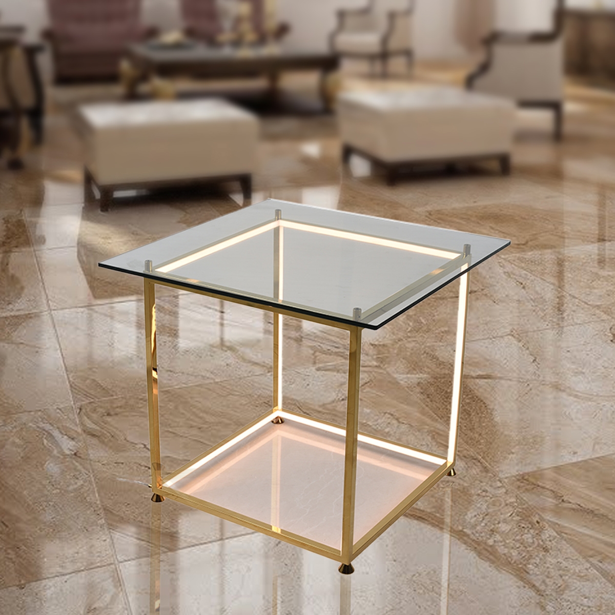 Table Lamp TT20160912-650 Glass-LED 28W Warm White - Gold