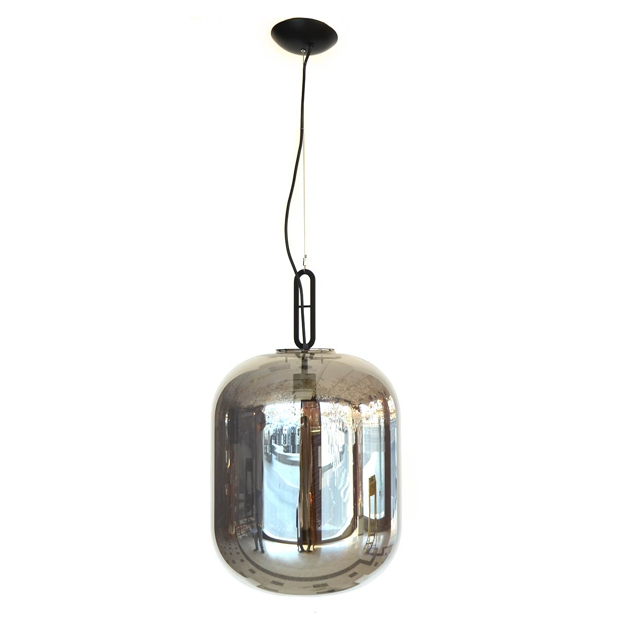 Indoor Glass  Hanging Light E27 - Brown + Grey