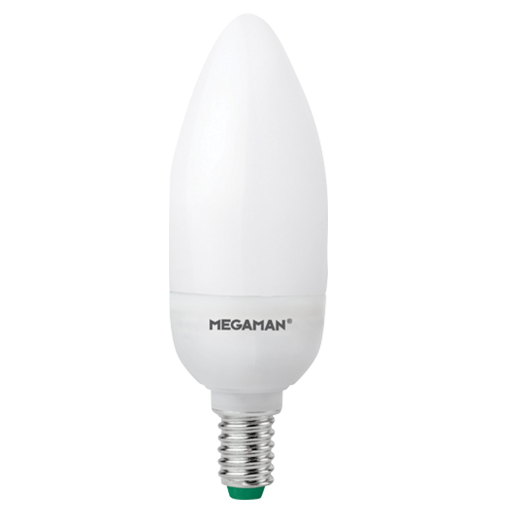 Megaman CL709I Energy Saving  9W  CFL Bulb Candle Light Clear Warm White -E27