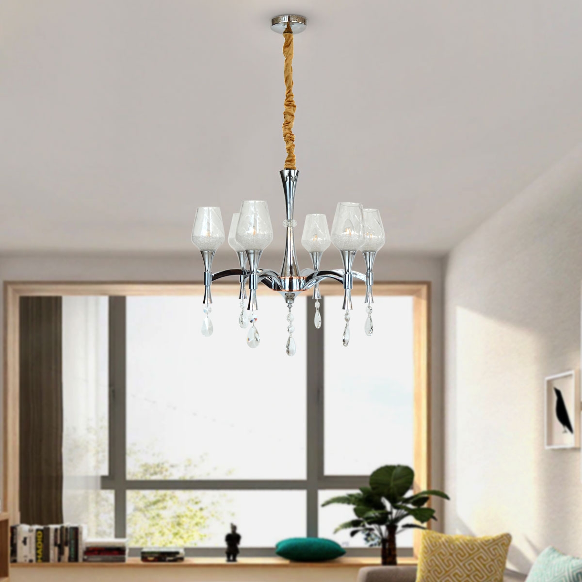 Indoor Hanging Light E14 MD17006001-6A - Chrome
