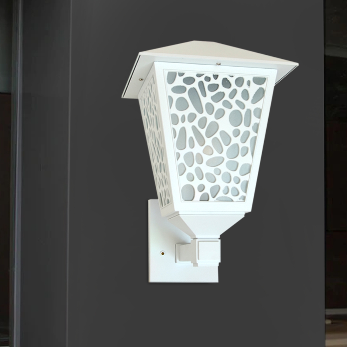 Outdoor Wall Light 147 - 101-E27 Glass Diffuser - White