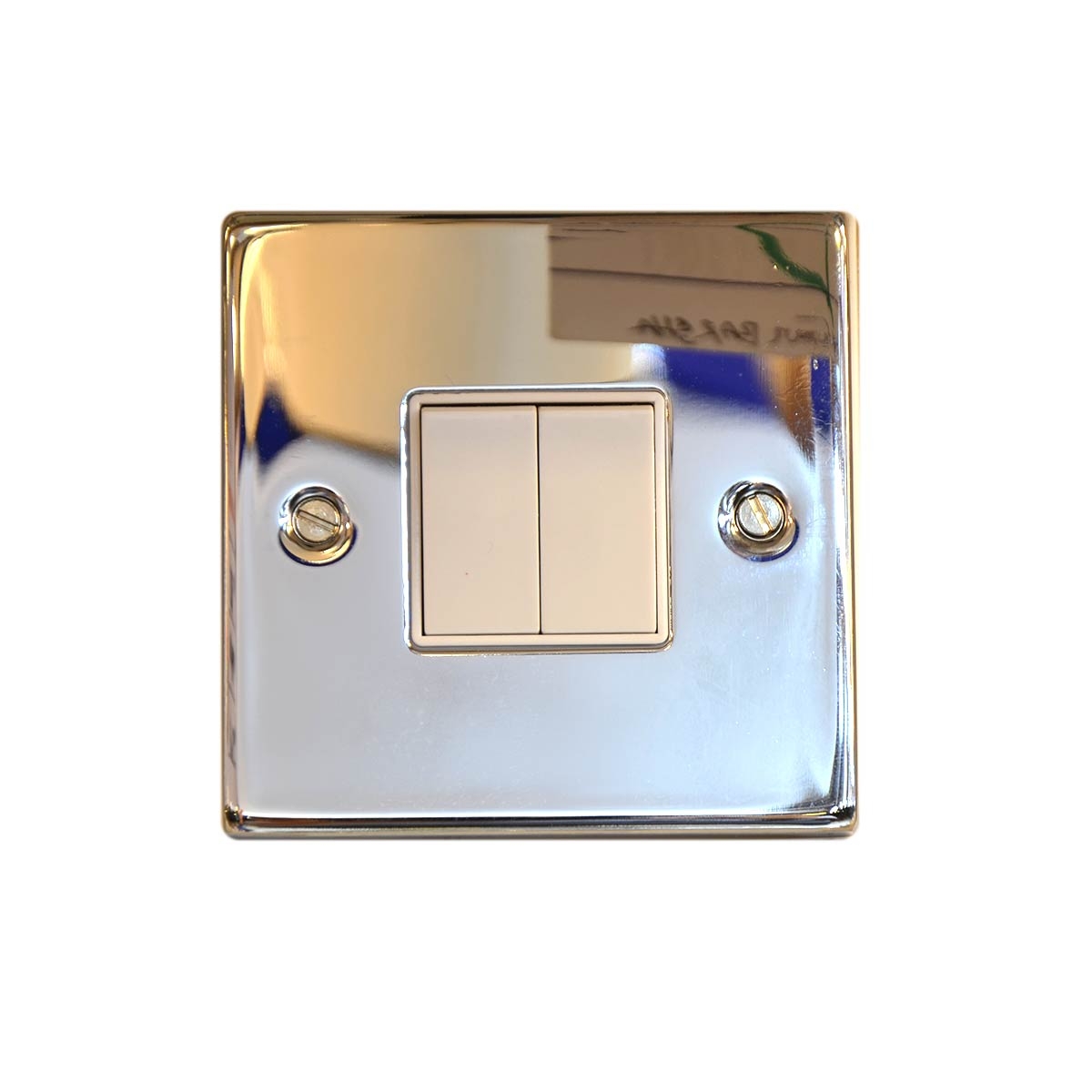 المفتاح الكهربائي - عدد الكبسات 2  - 10 أمبير - اللون فضي لامع - T304EB 