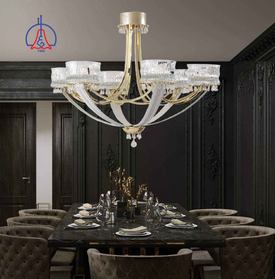 Luxury Modern Ceiling Light - Brass