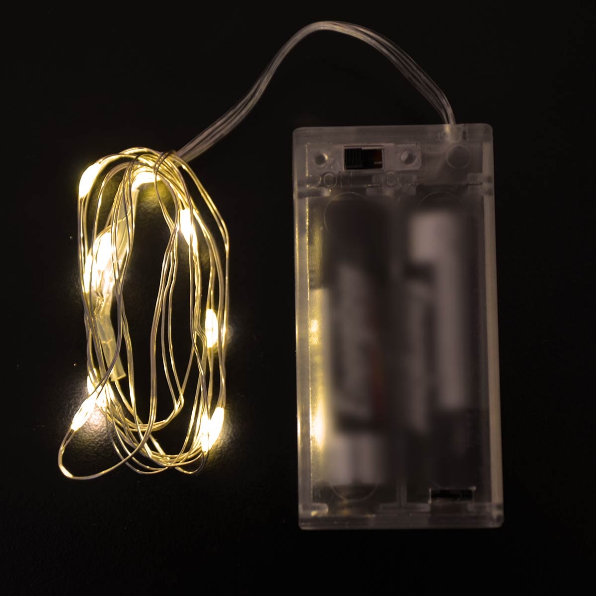 ضوء الديكور - اللون أصفر موفر للطاقة - الطول 1 متر - تعمل على البطارية 