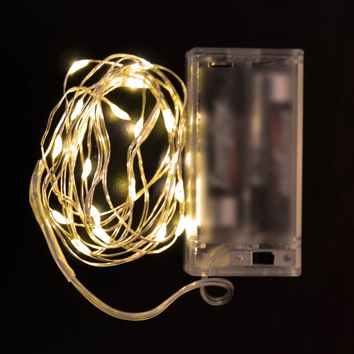  ضوء الديكور - اللون أصفر - موفر للطاقة - الطول 2 متر - تعمل على البطارية 