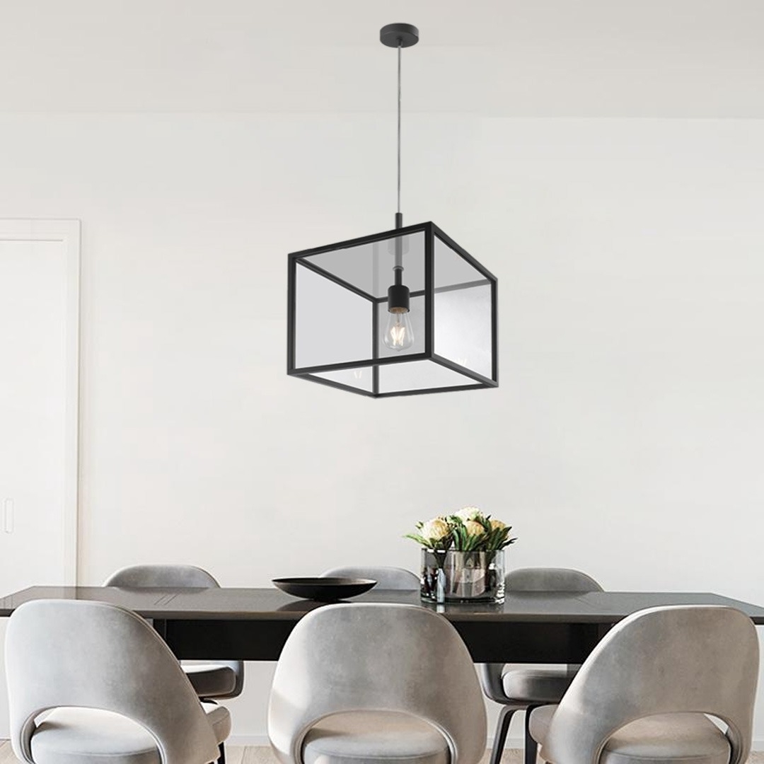 Modern Hanging Light H6552 - Black