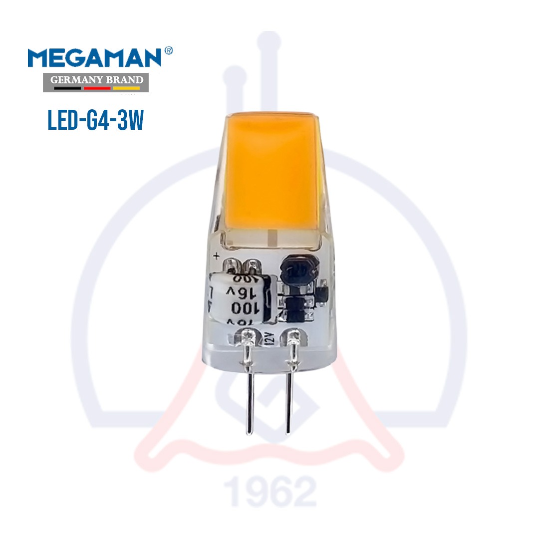 (2800K) مصباح ميجامان- موفر للطاقة 2 وات اللون أبيض خفيف  EU0301.2 2W G4